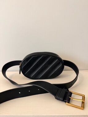 Aritzia Black Leather Belt Bag *Never Used*
